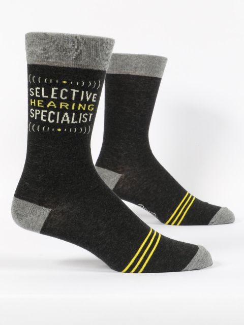 Image of Selective Hearing Men's-Crew Socks